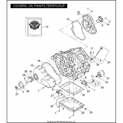 COVERS, OIL PAN/FILTER/PICKUP