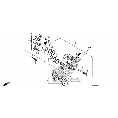 FRONT BRAKE CALIPER (VT1300CX)