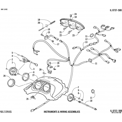 HEADLIGHT, INSTRUMENTS, AND WIRING ASSEMBLIES (ES)