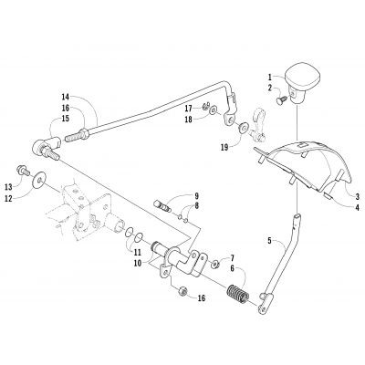 REVERSE SHIFT LEVER ASSEMBLY