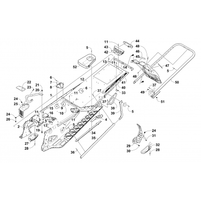 TUNNEL, REAR BUMPER, AND SNOWFLAP ASSEMBLY