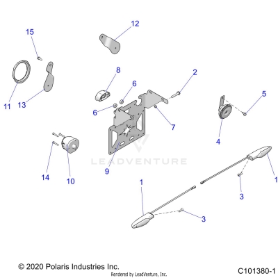 ELECTRICAL, TURN SIGNALS, HORN and LICENSE PLATE LIGHT - A20SWE57F1/S57C1/C2/E1/E2 (C101380-1)