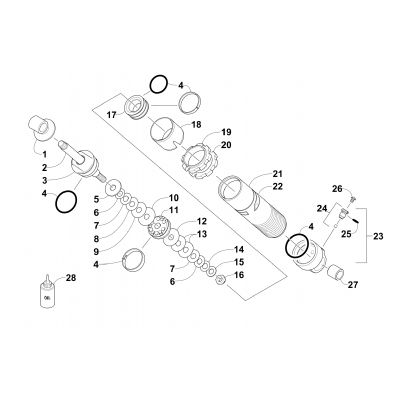 REAR SUSPENSION FRONT ARM SHOCK ABSORBER