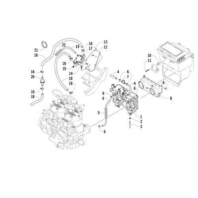 CARBURETOR AND FUEL PUMP ASSEMBLY