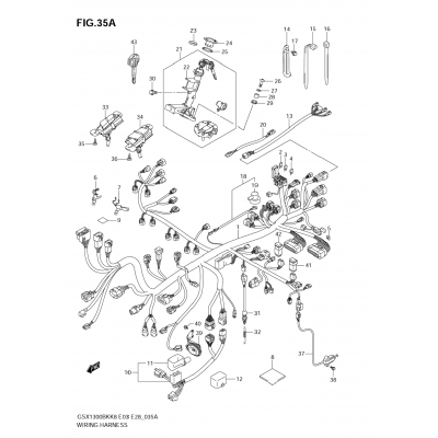 WIRING HARNESS (GSX1300BKAK8 E33)