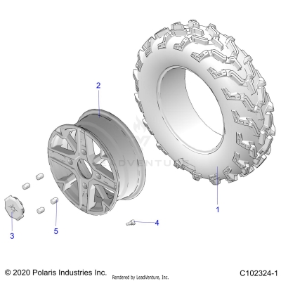 WHEELS, FRONT - A24SXD95A9 (C102324-1)