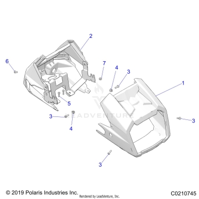 BODY, HEADLIGHT POD - A20SEE50A1/A5/CA1/CA5 (C0210745)