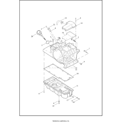 TRANSMISSION HOUSING, TOP COVER AND OIL PAN
