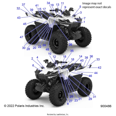 BODY, DECALS, GRAPHICS - A23HBE07N2 (900486)