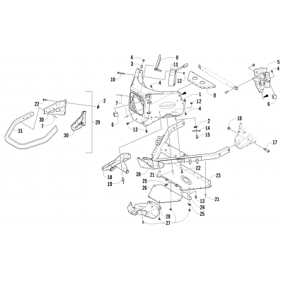 FRONT BUMPER AND FRAME ASSEMBLY