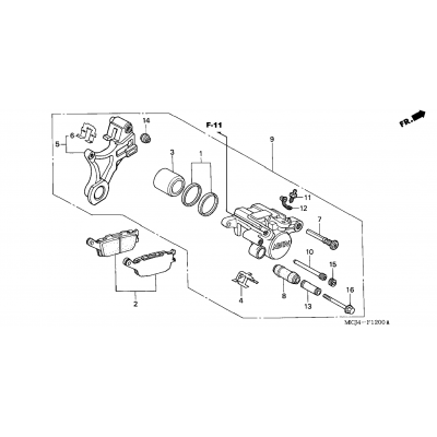 REAR BRAKE CALIPER