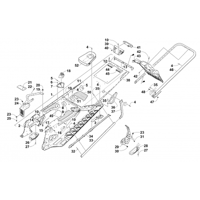 TUNNEL, REAR BUMPER, AND SNOWFLAP ASSEMBLY