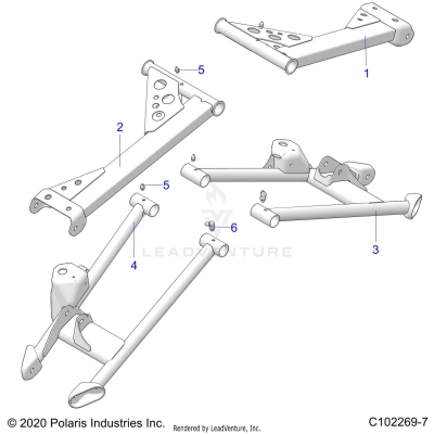 SUSPENSION, REAR CONTROL ARMS - A25SVE95PG (C102269-7)