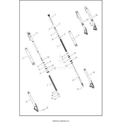 FORK, FRONT - WITH ADAPTIVE RIDE HEIGHT (ARH)