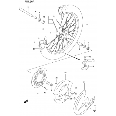 FRONT WHEEL (MODEL V/W/X/Y)