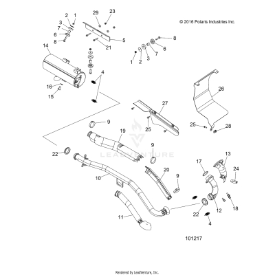 ENGINE, EXHAUST - A17SDS57C2/E2 [101217]