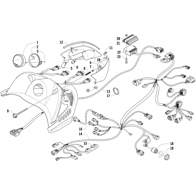 HEADLIGHT, INSTRUMENTS, AND WIRING ASSEMBLIES