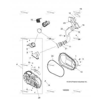 Drive Train, Clutch Cover And Ducting