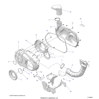 BODY, CLUTCH COVER - A25SDE57P2 (C102688)