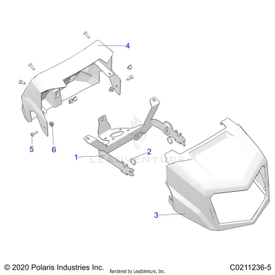BODY, HEADLIGHT POD - A25SJE57CP/EP (C102236-4)