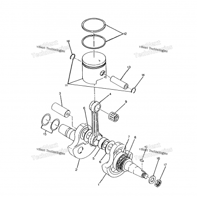 Crankshaft & Piston 250 2X4