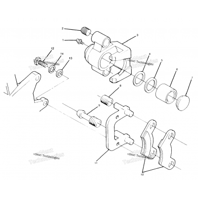 Front Brake Caliper Assembly 1988 4 X 4 Update 4/14/88