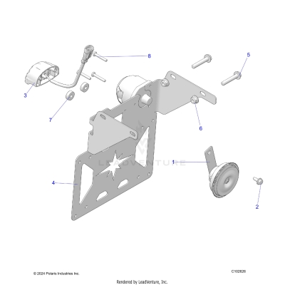 ELECTRICAL, HORN and LICENSE PLATE LIGHT - A25SZE57C2/E2 (C102626)