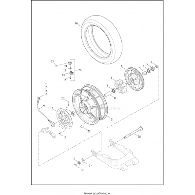 WHEEL, REAR