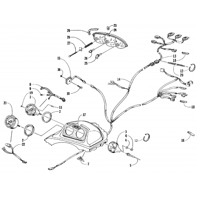 HEADLIGHT, INSTRUMENTS, AND WIRING ASSEMBLIES