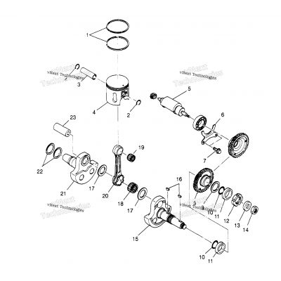 Piston & Crankshaft 2X4 400L