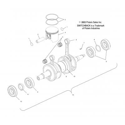 Piston & Crankshaft S04ns8cs/A/B/C/D (4988378837E03)