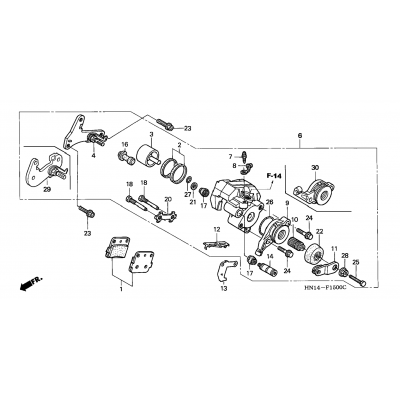 REAR BRAKE CALIPER