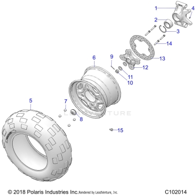 WHEELS, REAR and HUB - A20SXA85A1/A7/CA1/CA7 (C102014)
