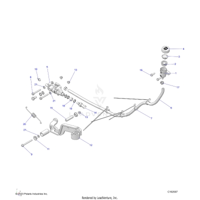 BRAKES, BRAKE PEDAL and MASTER CYLINDER - A23SEA57A1/A3/A6/A9 (C102507)