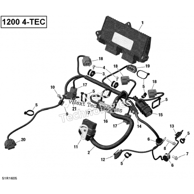Engine Harness And Electronic Module - 1200Itc 4-Tec