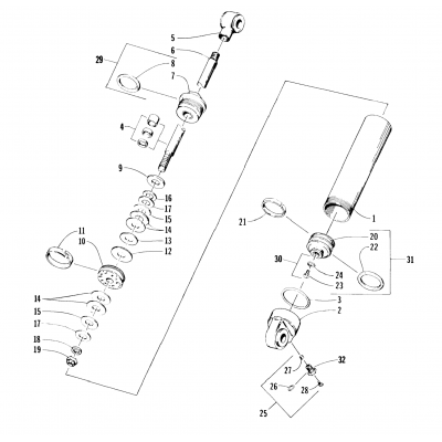 REAR SUSPENSION REAR ARM SHOCK ABSORBER