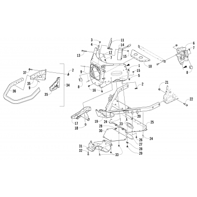 FRONT BUMPER AND FRAME ASSEMBLY