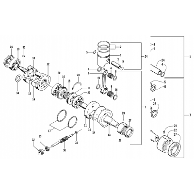 PISTON AND CRANKSHAFT