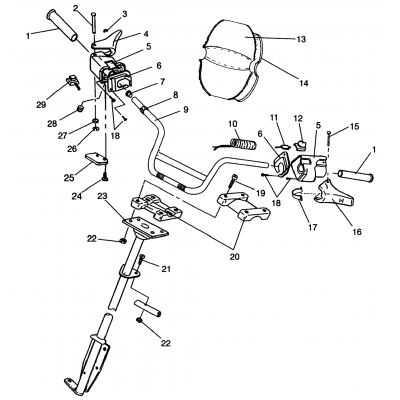 Steering Handlebar Widetrak Gt & European Widetrak Gt E962061