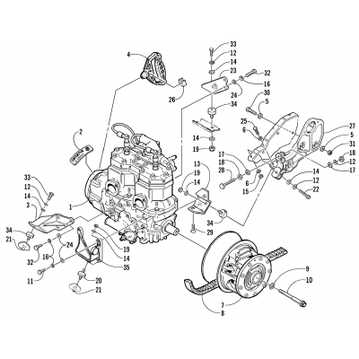 ENGINE AND RELATED PARTS