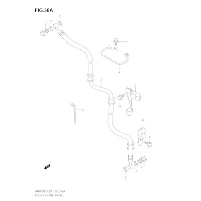 FRONT BRAKE HOSE (AN400K4/K5/K6)