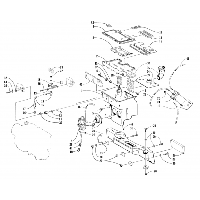 CARBURETOR, FUEL PUMP, AND AIR SILENCER ASSEMBLY