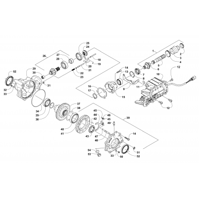 FRONT DRIVE GEARCASE ASSEMBLY