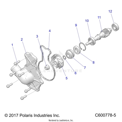 ENGINE, WATER PUMP - S20EKL8RS ALL OPTIONS (600778-5)