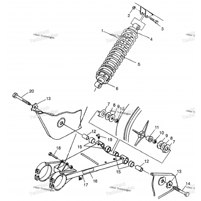 Swing Arm/Shock Mounting Magnum 6X6 & Swedish Magnum 6X6 S97ae42