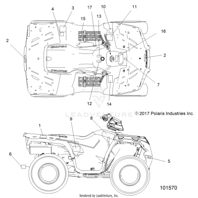 BODY, DECALS - A19SHD57B9/E57BJ/E57BW (101570)