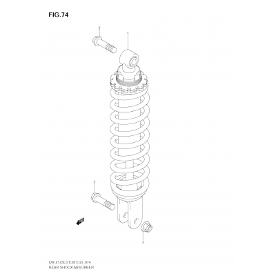 REAR SHOCK ABSORBER (DR-Z125L3 E28)