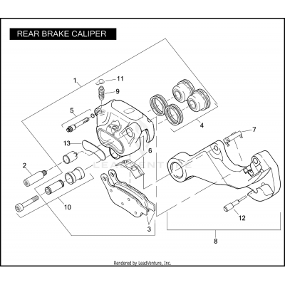 REAR BRAKE CALIPER