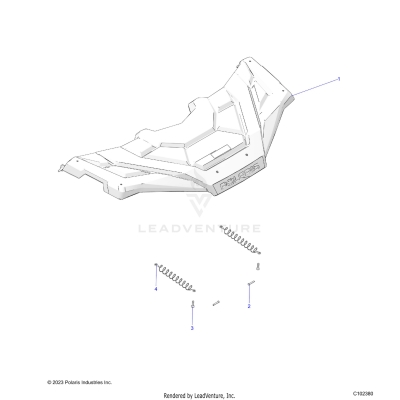BODY, FRONT STORAGE COVER - A23SEA57A1/A3/A6/A9 (C102380)
