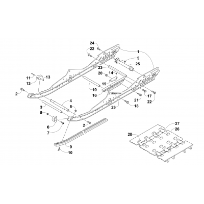 SLIDE RAIL AND TRACK ASSEMBLY